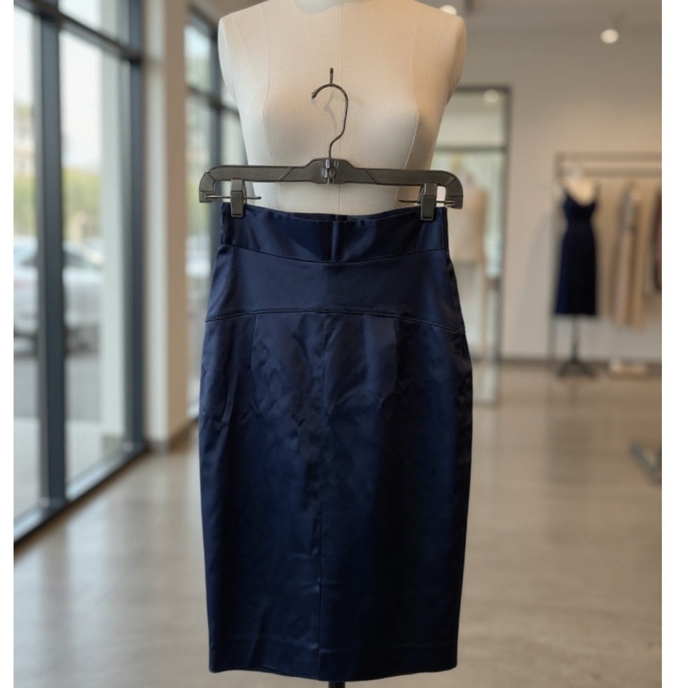 JOEFFER CAOC WOMEN'S PENCIL‎ SKIRT OFFICE WEAR CASUAL NAVY BLUE